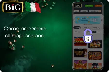 Big Casino accedi App con interfaccia italiana sicura