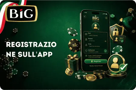 Registrazione sull'App BIG Casinò